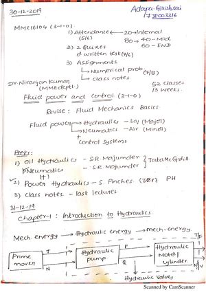 Kinemetics - Fluid Mechanics - Studocu