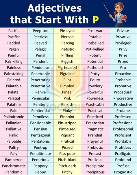 500+ Adjectives That Start with P | P-Words List in English | Vocabish