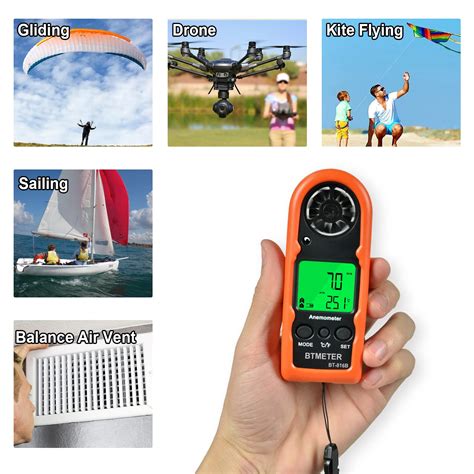 Buy BTMETER BT-816B Handheld Anemometer, Compact Digital Wind Speed ...