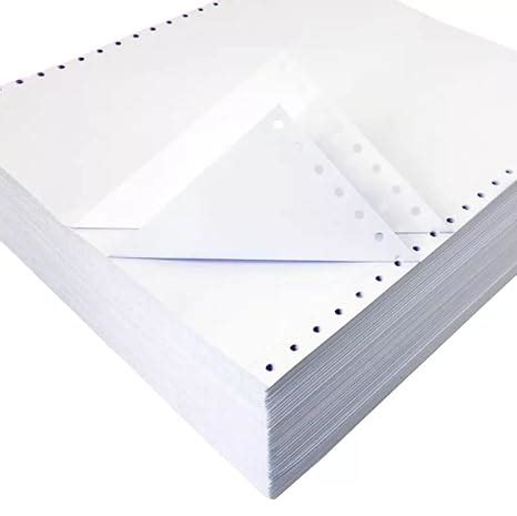Dot Matrix Printer Paper 10"x12",1 Part 1000 Continuous Sheets 80 GSM ...