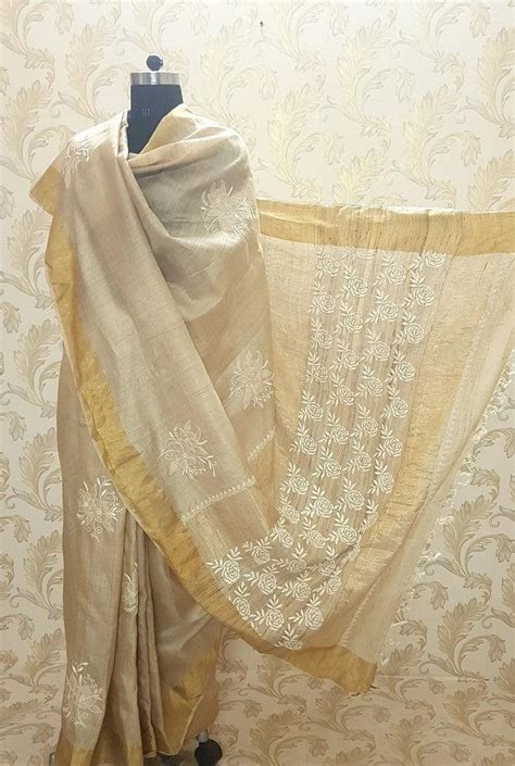 Designer Tussar Silk Saree