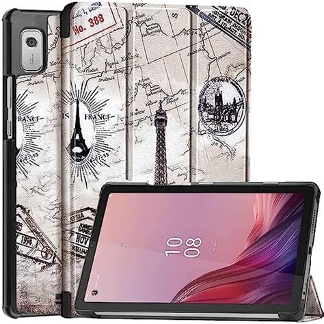 ProElite Smart Flip Case Cover for Lenovo Tab M9 9 inch Tablet, Eiffel ...
