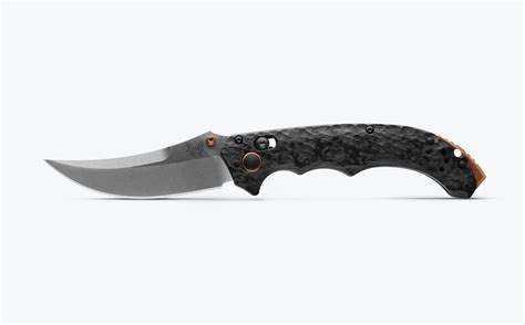 Benchmade 865-02 Mini Bedlam Folding Knife, 3.45″ S90V Satin Scimitar ...