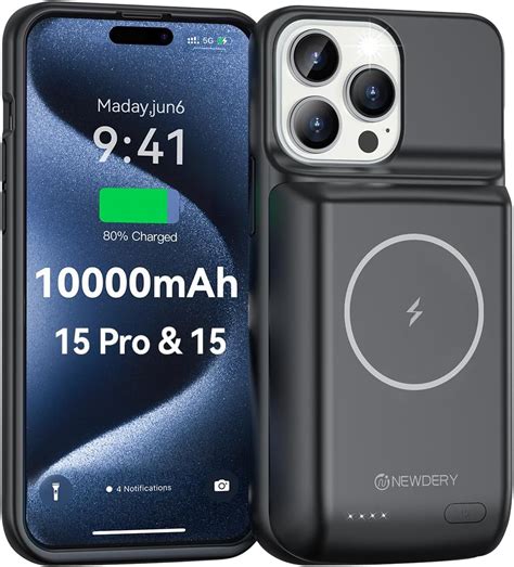 Newdery Battery Case For Iphone 15 Pro Iphone 15 10000mah | Desertcart ...