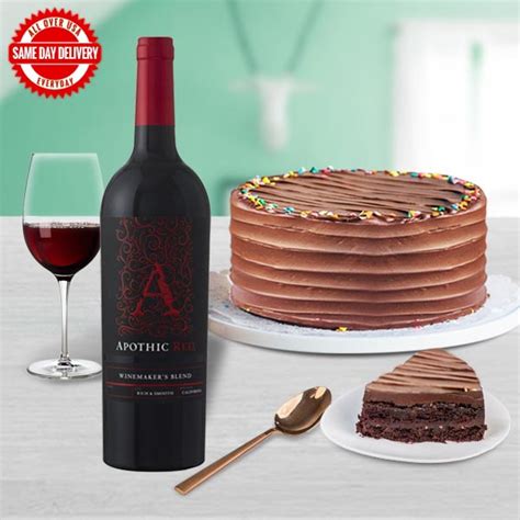 Send Red Wine & Cake Online - GAL23-111841 | Giftalove