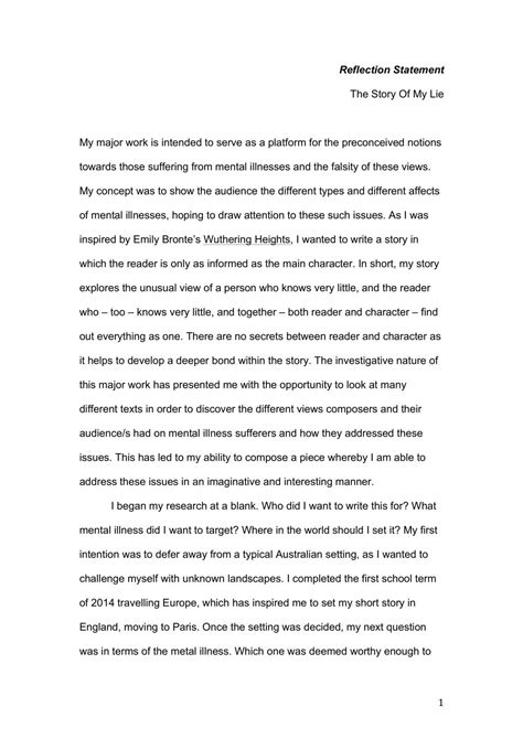 Image result for Reflection Statement Example