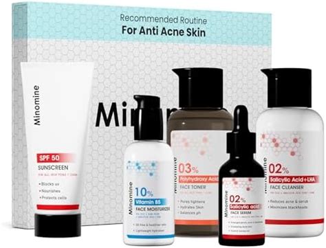 Minomine Anti-Acne Skin kit, Gamechangers Skincare Routine Kit for ...
