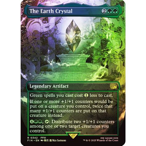 MTG : Final Fantasy Variants Foil: The Earth Crystal (0342 - Borderless ...
