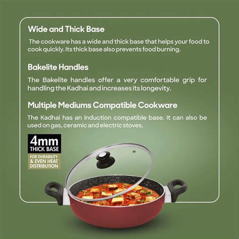 Non-Stick Kadhai 4 Coating 28 Cm – Signoraware