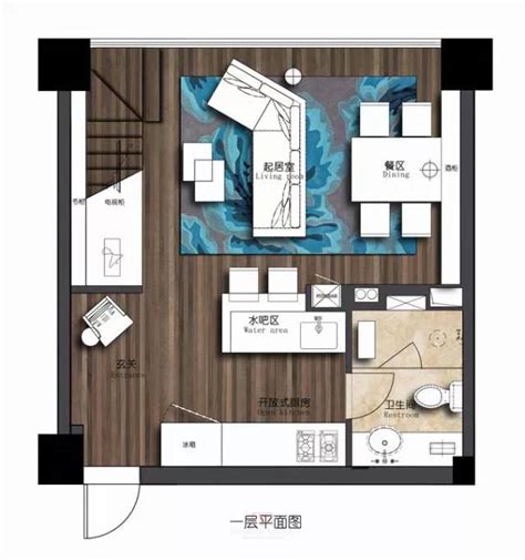 loft公寓装修效果图 50平方loft小公寓设计欣赏