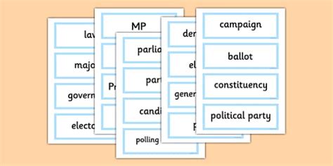 Democracy Vocabulary Words - ESL Politics Resources - Twinkl