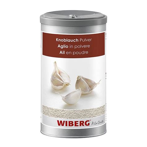 ajo en polvo wiberg, 580g, Aroma seguro | GOURMET VERSAND Tienda Online