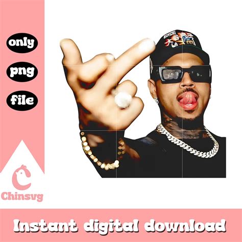 Funny chris brown middle finger png, chris brown album png – Chinsvg