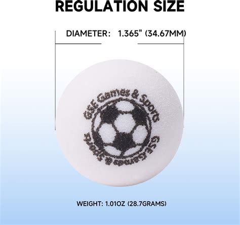 Regulation Size 1.365′ Table Soccer Foosball Table Replacement Balls ...