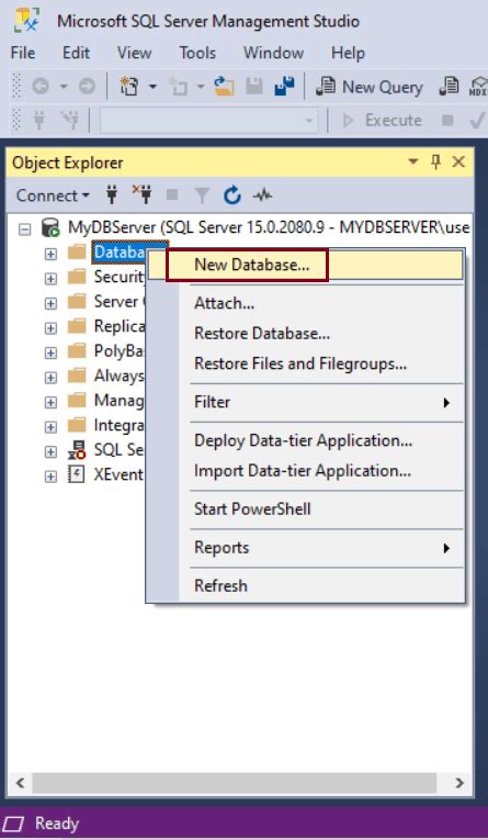 Image result for Create Database Using SQL