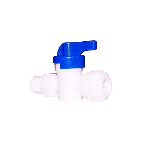 PPS HomeZ RO Plastic Inlet Ball Valve Manual On-Off 44628 Tube x 44565 ...