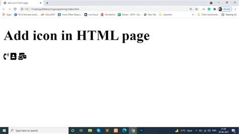 Image result for Add Icon to Website HTML