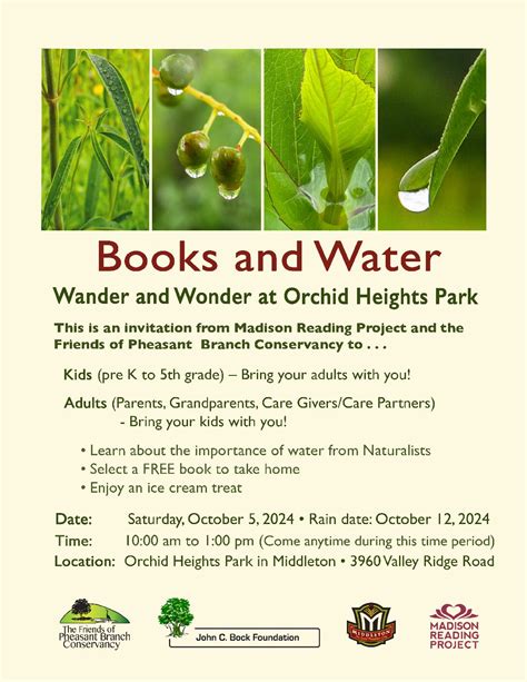 Books and Water - Friends of Pheasant Branch Conservancy