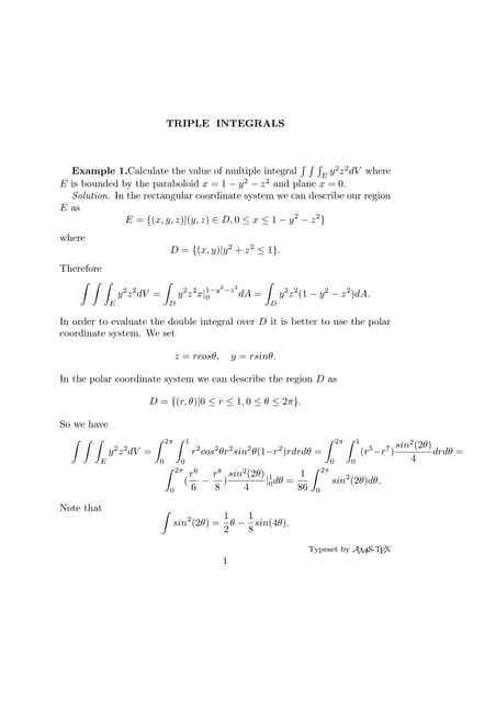 Image result for Triple Integral Tutorial