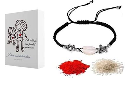 Buy El Regalo Natural Cowrie Bead Shell with Star & Turtle Charm ...