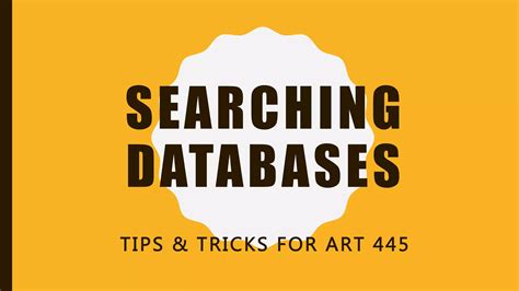 Image result for How to Search Databases
