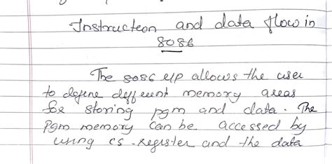 Data flow in 8086 - Notes about data flow - Date __ _ Page ' \ RD ...