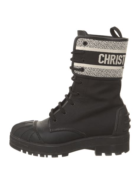 Christian Dior Canvas Combat Boots - Black Boots, Shoes - CHR313176 ...