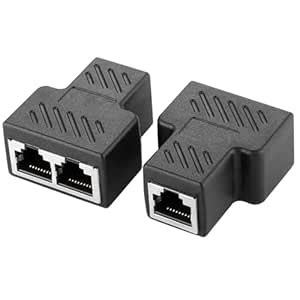 DEEPTEK Rj45 Splitter Connectors Adapter 1 to 2 Ethernet Splitter ...