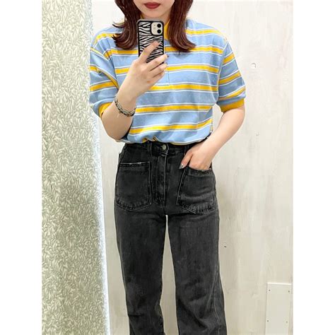 ysl/shirt/poro shirt/blue/yellow/イヴサンローラン/ポロシャツ/青/黄色/襟 | UTA5