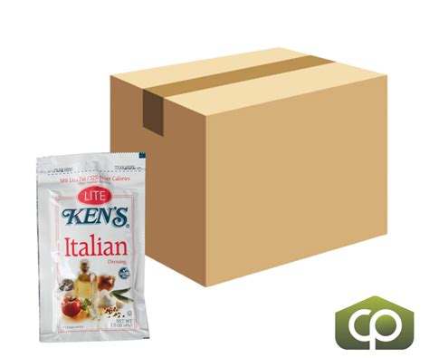Ken's Foods 1.5 oz. Lite Italian Dressing Packet - 60/Case - Light on ...