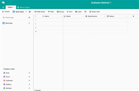 Image result for Create Subtasks On Air Table
