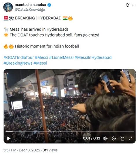 Old Video Shared As Massive Crowd Welcoming Messi In Hyderabad