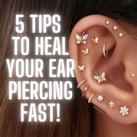 5 Tips to Heal Your Ear Piercing Fast | Ear piercings, New ear piercing ...