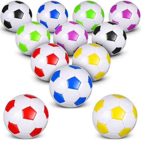HyDren 12 Packs Soccer Ball with Pump Machine Stitched Soccer Ball ...