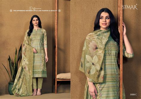 Glossy Simar Bani Star Burberry Digital Printed With Embroidered Salwar ...