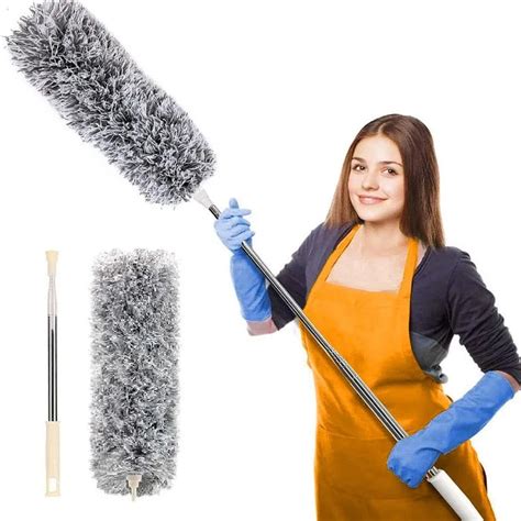 Extendable Microfiber Feather Duster - Telescopic Cleaning Brush for D ...