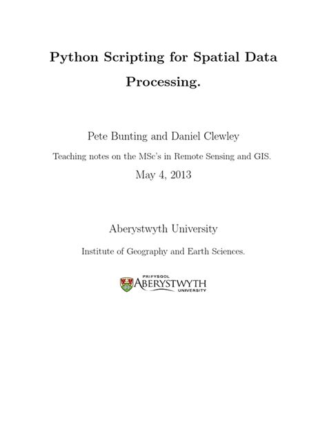 Image result for Python Scripting for Spatial Data Processing