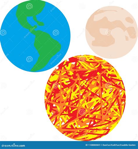 The Moon And Earth Sun Art