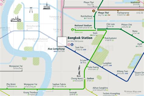 Bangkok Rail Map - City train route map, your offline travel guide