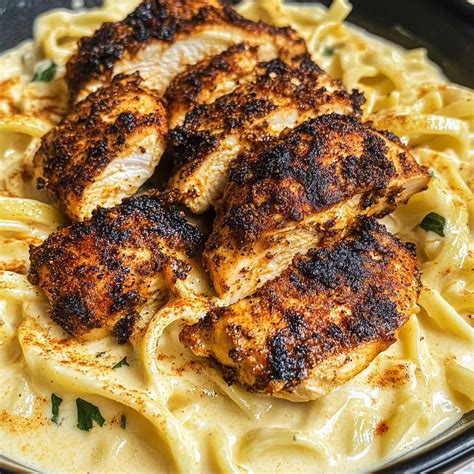 Blackened Cajun Chicken Alfredo - Kitchen By Vera