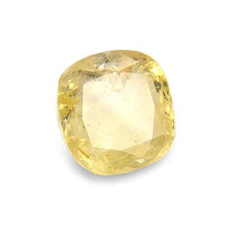 Ayush Gems Ceylon Pukhraj/Yellow Sapphire Lab Certified 8.25 Ratti Sri ...