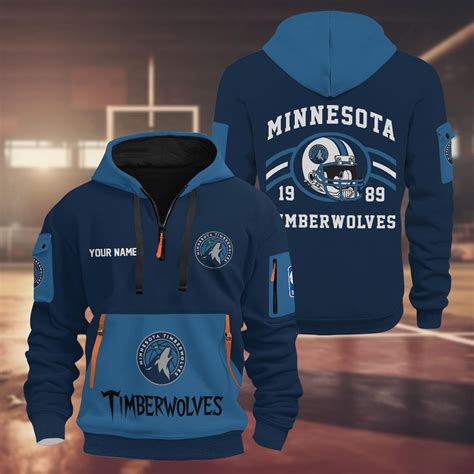 Minnesota Timberwolves 3D Half Zip Hoodie – Nousty