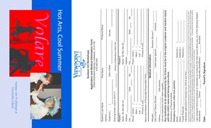 Fillable Online Hot A rts C ool Summer - Viewpoint School Fax Email ...