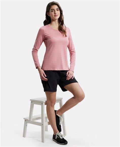 Buy Super Combed Cotton Rich Relaxed Fit Solid Round Neck Full Sleeve T ...