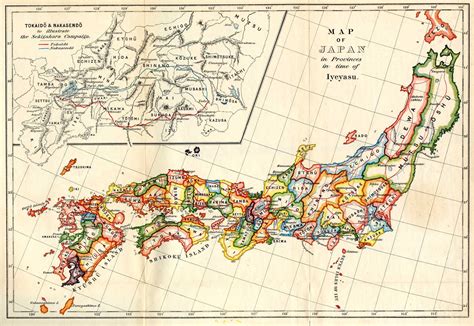 Old map of Japan: ancient and historical map of Japan