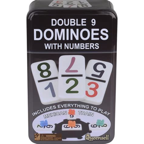 Large Double Nine Dominoes Set - Mexican Train Dominoes Set - Double 9 ...