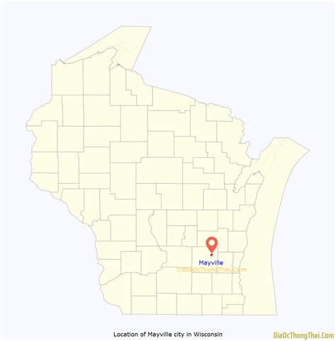 Map of Mayville city, Wisconsin - Thong Thai Real