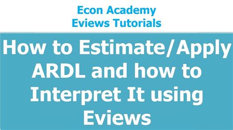 Image result for ADRL Testing EViews with Interpretation