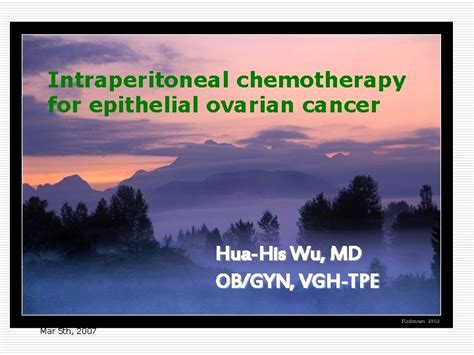 Image result for Intraperitoneal Injection Ovarian Cancer