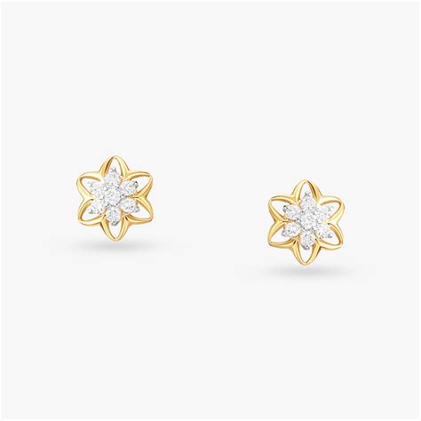 Stellar Sparkle Diamond Stud Earrings